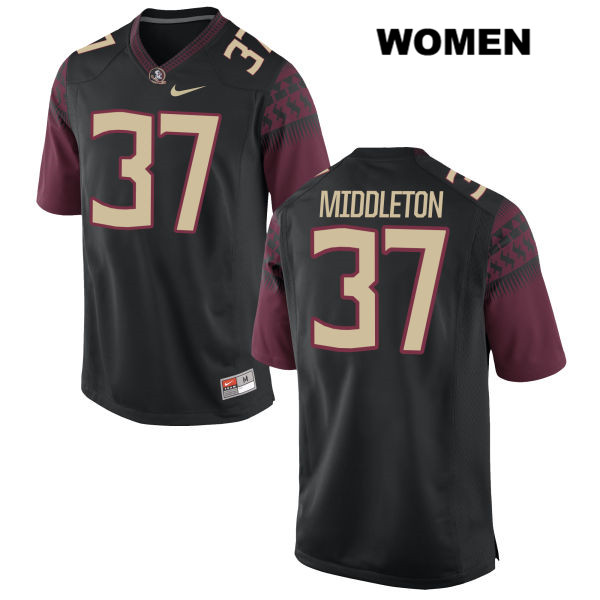 Women's NCAA Nike Florida State Seminoles #37 Blaik Middleton College Black Stitched Authentic Football Jersey QVF3869KZ